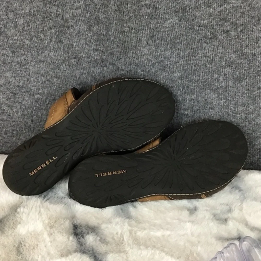 Merrell Brown Leather Slide Sandals Size‎ 7